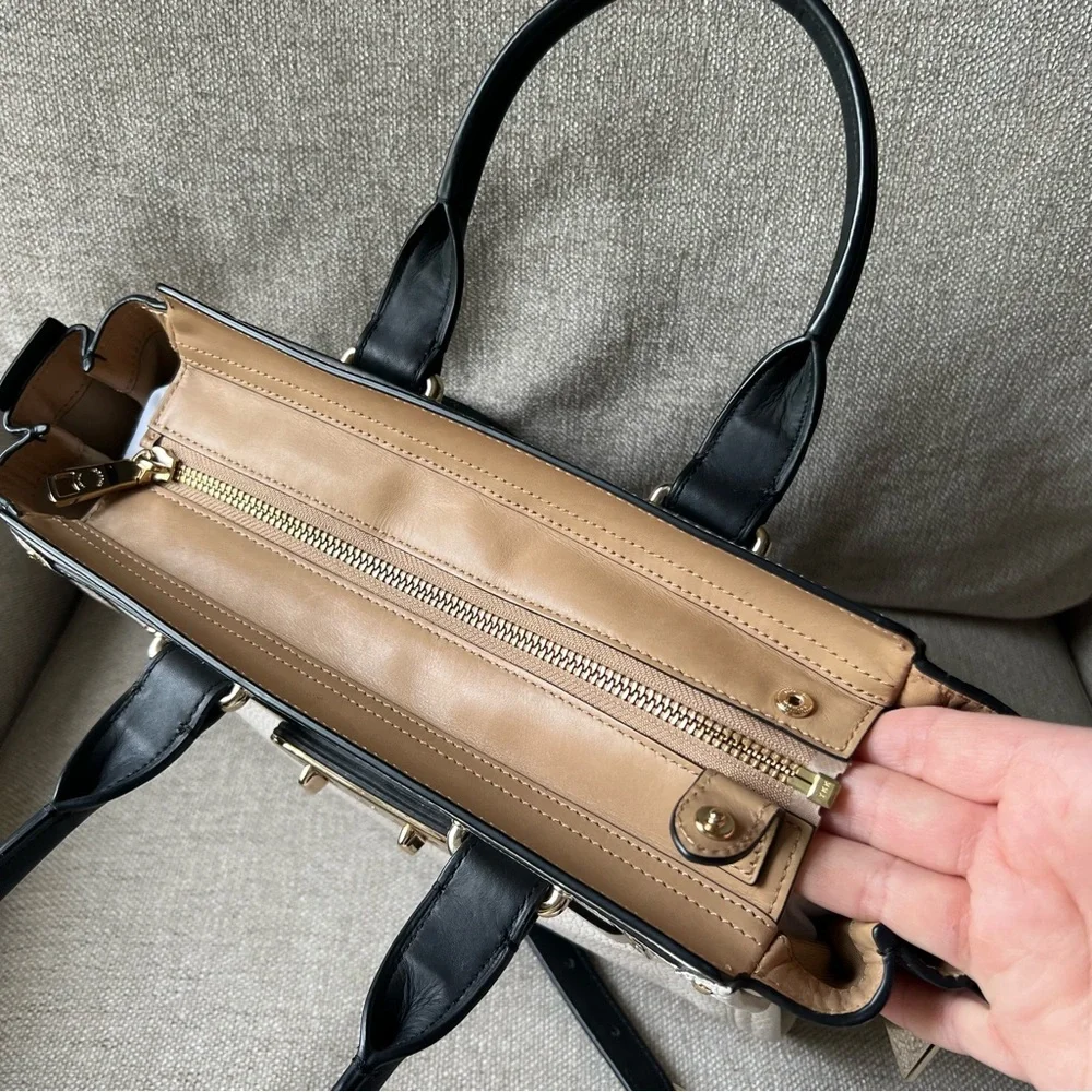 COACH Swagger 27 in Colorblock Light Gold Chalk Multi - Picture 8 of 16